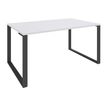 0404000123026-Bureau droit LOFTER - L180 cm - Plateau Blanc - pied Carbone-P_400012302_1-0
