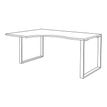 0404000123293-Bureau compact LOFTER - L160 cm - Retour à gauche - Plateau imitation Hêtre - pied Blanc - (pied de renfort obligat-P_400012329_4-1
