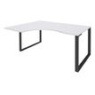 0404000123507-Bureau compact LOFTER - L180 cm - Retour à gauche - Plateau Blanc - pied Carbone - (pied de renfort obligat-P_400012350_1-0