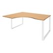 0404000123538-Bureau compact LOFTER - L180 cm - Retour à gauche - Plateau imitation Hêtre - pied Blanc - (pied de renfort obligat-P_400012353_1-0