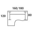 0404000123538-Bureau compact LOFTER - L180 cm - Retour à gauche - Plateau imitation Hêtre - pied Blanc - (pied de renfort obligat-P_400012353_2-2