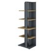 3483601088849-Bibliothèque ARCADE -  L60 x H182 x P45 - 4 étagères - chêne/anthracite-P_400013552_1-0