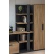 3483601088849-Bibliothèque ARCADE -  L60 x H182 x P45 - 4 étagères - chêne/anthracite-P_400013552_2-1
