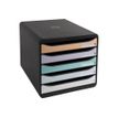 9002493424869-Exacompta Aquarel - Module de classement 5 tiroirs - noir/pastel glossy-P_400013554_1-0