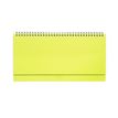 Agenda à spirale Colours Collection - planificateur de bureau - 1 semaine par page - 29 x 15 cm - vert citron