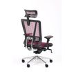 3701338802546-Fauteuil de bureau VASEAT - accoudoirs réglables - appui-tête intégré - rouge--2