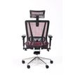 3701338802546-Fauteuil de bureau VASEAT - accoudoirs réglables - appui-tête intégré - rouge--3