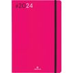 Agenda Flex - 1 semaine sur 2 pages - 17 x 24,5 cm - fuchsia - Oberthur
