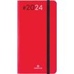 Agenda de poche Flex - 1 semaine sur 2 pages - 9,5 x 17,5 cm - rouge - Oberthur