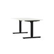 Bureau électrique AXEL -  bureau assis/debout  - L140 cm - plateau blanc - pieds noir