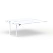 Bureau Bench CONECT - plan suivant - L180 x P165 cm - plateau blanc - pieds blancs