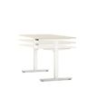 3617350004137-Table de réunion assis/debout AXEL - réglage électrique - L200 x P100 cm - plateau blanc - pieds gri--1