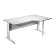 7331920001451-Bureau compact Trend - L160 cm - retour à droite - Pieds métals - plateau gris--0
