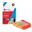 Cartouche compatible Canon CLI-581XXL/PGI-580XXL - Pack de 4 - noir, cyan, magenta, jaune - G&G