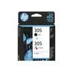 HP 305 - Pack de 2 - noir et 3 couleurs - cartouche d'encre originale (6ZD17AE)
