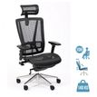 Fauteuil de bureau VASEAT - accoudoirs réglables - appui-tête intégré - noir