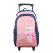3666311001920-Sac à dos à roulettes Lililou - 1 compartiment - rose - Bagtrotter-P_405114017_1-0