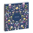 3660942078276-Agenda Chemin des Marettes spiralé recyclé - 1 semaine sur 2 pages - 18,5 x 22,5 cm - bleu - Exacompt--0