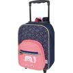 3664447148205-Petit Sac à dos à roulettes Chaton - 1 compartiment - corail et marine - Oberthur-P_405132277_1-0