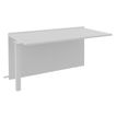 Banque d'accueil Module suivant bas OLA - L80 x H75,5 x P82,5 cm - structure blanc perle, plateau blanc perle