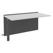 Banque d'accueil Module suivant bas OLA - L120 x H75,5 x P82,5 cm - structure carbone, plateau blanc perle