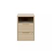 Caisson mobile ABSOLU - Profondeur 60 cm - 2 tiroirs/1 niche - Chêne structuré