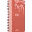 Agenda de poche spiralé Tokyo - 1 semaine sur 2 pages - 9,5 x 17 cm - bleu - Oberthur