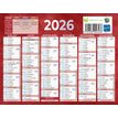 3592930026436-Calendrier bancaire année civile BOUCHUT "205 Rouge" 13,5 x 17,5 cm coloris rouge 70 %--1