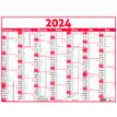 3664447154602-Calendrier Classique - 7 mois par face - 21 x 26,5 cm - rouge - Oberthur-P_405149381_1-0