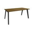 3253310367241-Bureau simple STEELY - L140 cm - Pieds carbone - plateau imitation noyer-P_405150739_1-0