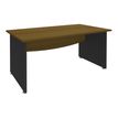 3253310230118-Bureau droit DUAL - L140 - Pieds anthracite - plateau imitation noyer-P_405152152_1-0