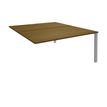 Bureau Bench IRIS - L120 cm - Plan suivant - Pieds aluminium - plateau imitation noyer