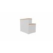 3617350000153-Module d'accueil haut GUEST - indépendant - L120 x H113 cm - corps blanc plateau chêne clair avec échancrures (habil-P_405153300_1-0