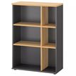 Rangement haut JAZZ+ - L80 x H112 x P39 - 6 niches - chêne du bocage