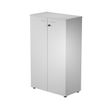 7331920002632-Bibliothèque mi-haute Trend - L80xP44xH120 cm - 2 portes en mélaminé avec serrure - gri-P_405165873_1-0