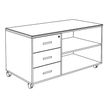 3253310544246-Console mobile KHEOPS - L120XP60XH66 cm - 3 tiroirs - structure blanc perle - finition imi-P_405223997_2-1