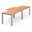Rocada Executive - bureau double - L360 cm - plateau chêne - pied aluminium