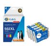 Cartouche compatible Epson 502XL Jumelles - Pack de 4 - noir, cyan, magenta, jaune - G&G