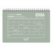 3371010529124-CALENDAR DIARY Multilingue - Couverture Oslo translucide - calendar vert - 16x24 cm - Mensuel - 12 mois de de janvier à déc--0
