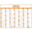 3664447209524-Calendrier Classique - 7 mois par face - 210 x 265 mm - orange - Oberthur--0