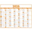 3664447209524-Calendrier Classique - 7 mois par face - 210 x 265 mm - orange - Oberthur--1