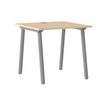 Bureau YES ! - 80 cm - Pieds arches fixes gris - Chêne