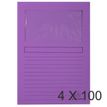 3130632501013-Exacompta Forever - 4 Paquets de 100 Chemises à fenêtre - 120 gr - lilas--0