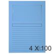 3130632501068-Exacompta Forever - 4 Paquets de 100 Chemises à fenêtre - 120 gr - bleu clair--0