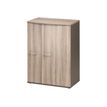 Rangement haut JAZZ+ - L80 x H112 x P48 - 3 portes - Chêne gris