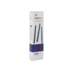 033816097315-GBC - 100 peignes / anneaux de reliure en plastique - 6 mm - 25 feuilles - rouge-Angle gauche-2