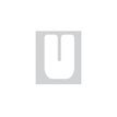 8711234002662-Pickup Déco Anna - Étiquette autocollante 60 mm - Lettre U - blanc-Avant-0