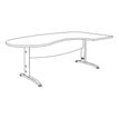 2012348121581-Bureau compact manager retour à droite IDRA - 200 cm - Pied blanc - Érable (Pieds de renfort obligato-P_79376880_6-4