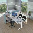 2012348122458-Bureau droit IDRA - L80 cm - Pieds blanc - plateau Blanc perle-P_79376967_5-1