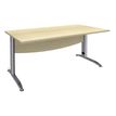 2012348122885-Bureau droit IDRA - L160 cm - Pieds alu - plateau imitation Erable-P_79377010_1-0